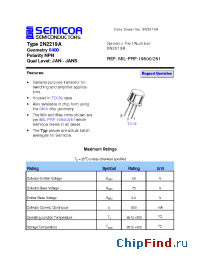 Datasheet 2N2219A manufacturer Semicoa